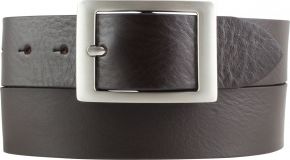 G�rtel aus Vollrindleder 4,0 cm mit Doppel-Schlie�e Braun