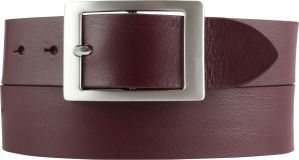 G�rtel aus Vollrindleder 4,0 cm mit Doppel-Schlie�e Bordeaux