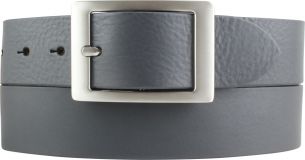 G�rtel aus Vollrindleder 4,0 cm mit Doppel-Schlie�e Dunkelgrau