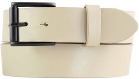 Gürtel mit Rollenschnalle aus Vollrindleder 4,0 cm Beige