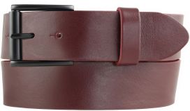 Gürtel mit Rollenschnalle aus Vollrindleder 4,0 cm Bordeaux