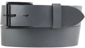 Gürtel mit Rollenschnalle aus Vollrindleder 4,0 cm Dunkelgrau