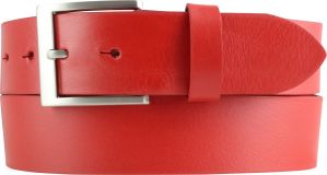 Gürtel aus Vollrindleder 4,0 cm Rot