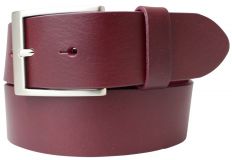 Gürtel aus Vollrindleder 4,0 cm Bordeaux