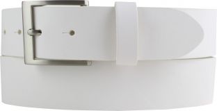 Gürtel aus Vollrindleder 4,0 cm Weiß