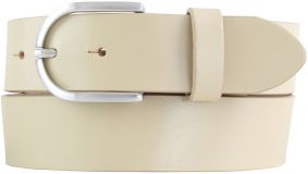 Damengürtel aus Vollrindleder 4,0 cm Beige