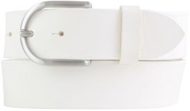 Damengürtel aus Vollrindleder 4,0 cm Weiß