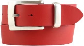 Designer-Gürtel aus Vollrindleder 4,0 cm Rot