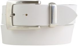 Designer-Gürtel aus Vollrindleder 4,0 cm Weiß