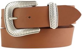 Designer-Gürtel aus Vollrindleder 4,0 cm Tabac