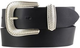Designer-Gürtel aus Vollrindleder 4,0 cm Schwarz