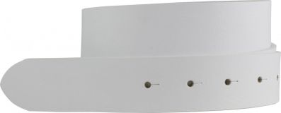 Gürtel aus Vollrindleder ohne Schließe 3.5 cm Weiß