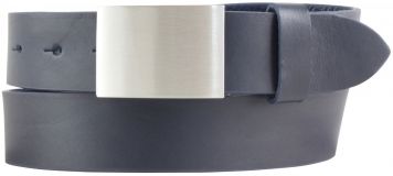 Gürtel aus Vollrindleder mit Koppelschließe 3,5 cm Blau