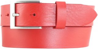 Gürtel aus Vollrindleder 3,5 cm Rot