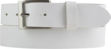 Gürtel aus Vollrindleder 3,5 cm Weiß
