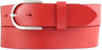 Damen-G�rtel aus Vollrindleder 3,5 cm Rot