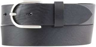 Damen-G�rtel aus Vollrindleder 3,5 cm Schwarz