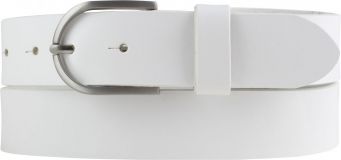 Damen-G�rtel aus Vollrindleder 3,5 cm Wei�