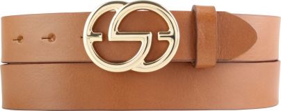 Designer-Gürtel EMIL aus Vollrindleder 3,0 cm Gold Tabac
