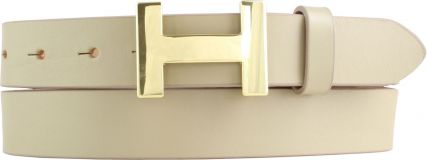 Designer-G�rtel HANNA aus Vollrindleder 3,0 cm Gold Beige