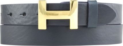Designer-G�rtel HANNA aus Vollrindleder 3,0 cm Gold Marine