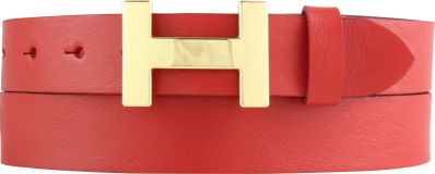 Designer-G�rtel HANNA aus Vollrindleder 3,0 cm Gold Rot