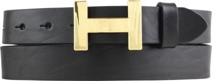 Designer-G�rtel HANNA aus Vollrindleder 3,0 cm Gold Schwarz