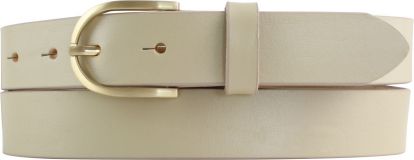 Damengürtel aus Vollrindleder mit goldener Gürtelschnalle 3,0 cm Beige