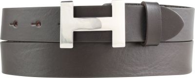 Designer-Gürtel HANNA aus Vollrindleder 3,0 cm Silber Braun