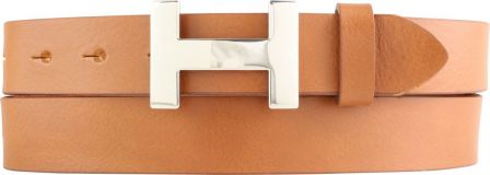 Designer-Gürtel HANNA aus Vollrindleder 3,0 cm Silber Tabac