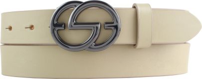 Designer-Gürtel EMIL aus Vollrindleder 3,0 cm Schwarz Beige
