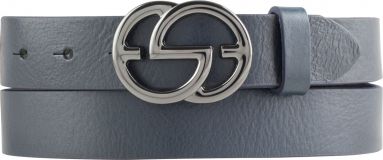 Designer-Gürtel EMIL aus Vollrindleder 3,0 cm Schwarz Marine