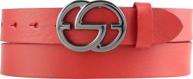 Designer-Gürtel EMIL aus Vollrindleder 3,0 cm Schwarz Rot