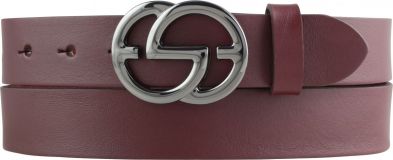Designer-Gürtel EMIL aus Vollrindleder 3,0 cm Schwarz Bordeaux