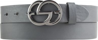 Designer-Gürtel EMIL aus Vollrindleder 3,0 cm Schwarz Dunkelgrau