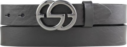 Designer-Gürtel EMIL aus Vollrindleder 3,0 cm Schwarz Schwarz