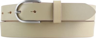 Damengürtel aus Vollrindleder 3,0 cm Beige