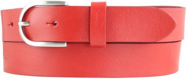 Damengürtel aus Vollrindleder 3,0 cm Rot