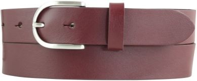 Damengürtel aus Vollrindleder 3,0 cm Bordeaux