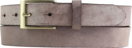 Herren-Gürtel aus weichem Vollrindleder mit goldener Gürtelschließe 3,0 cm Braun