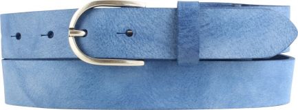 Damen-Gürtel aus weichem Vollrindleder 3,0 cm Blau