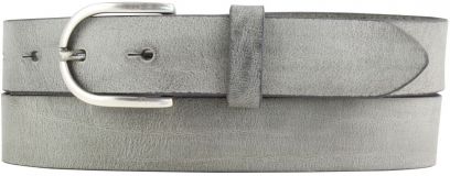 Damen-Gürtel aus weichem Vollrindleder 3,0 cm Dunkelgrau