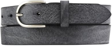 Damen-Gürtel aus weichem Vollrindleder 3,0 cm Schwarz