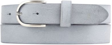 Damen-Gürtel aus weichem Vollrindleder 3,0 cm Jeansblau