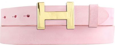 Designer-Gürtel HERMINE aus Vollrindleder Vintage 3,0 cm Gold Fuchsia