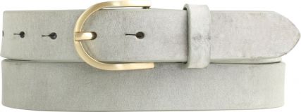 Damen-G�rtel aus weichem Vollrindleder mit goldener G�rtelschnalle 3,0 cm Hellgrau