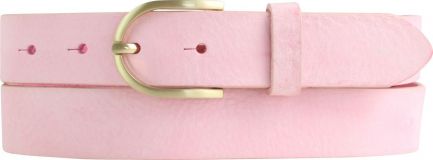 Damen-G�rtel aus weichem Vollrindleder mit goldener G�rtelschnalle 3,0 cm Fuchsia