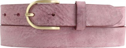 Damen-G�rtel aus weichem Vollrindleder mit goldener G�rtelschnalle 3,0 cm Bordeaux