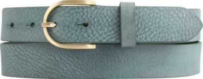 Damen-G�rtel aus weichem Vollrindleder mit goldener G�rtelschnalle 3,0 cm Khaki
