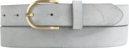 Damen-G�rtel aus weichem Vollrindleder mit goldener G�rtelschnalle 3,0 cm Jeansblau